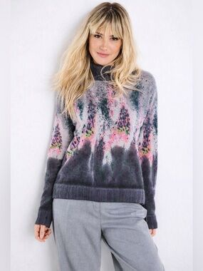 ✨ Lisa Todd Technicolor Cashmere Sweater in Intergalactic Size XS